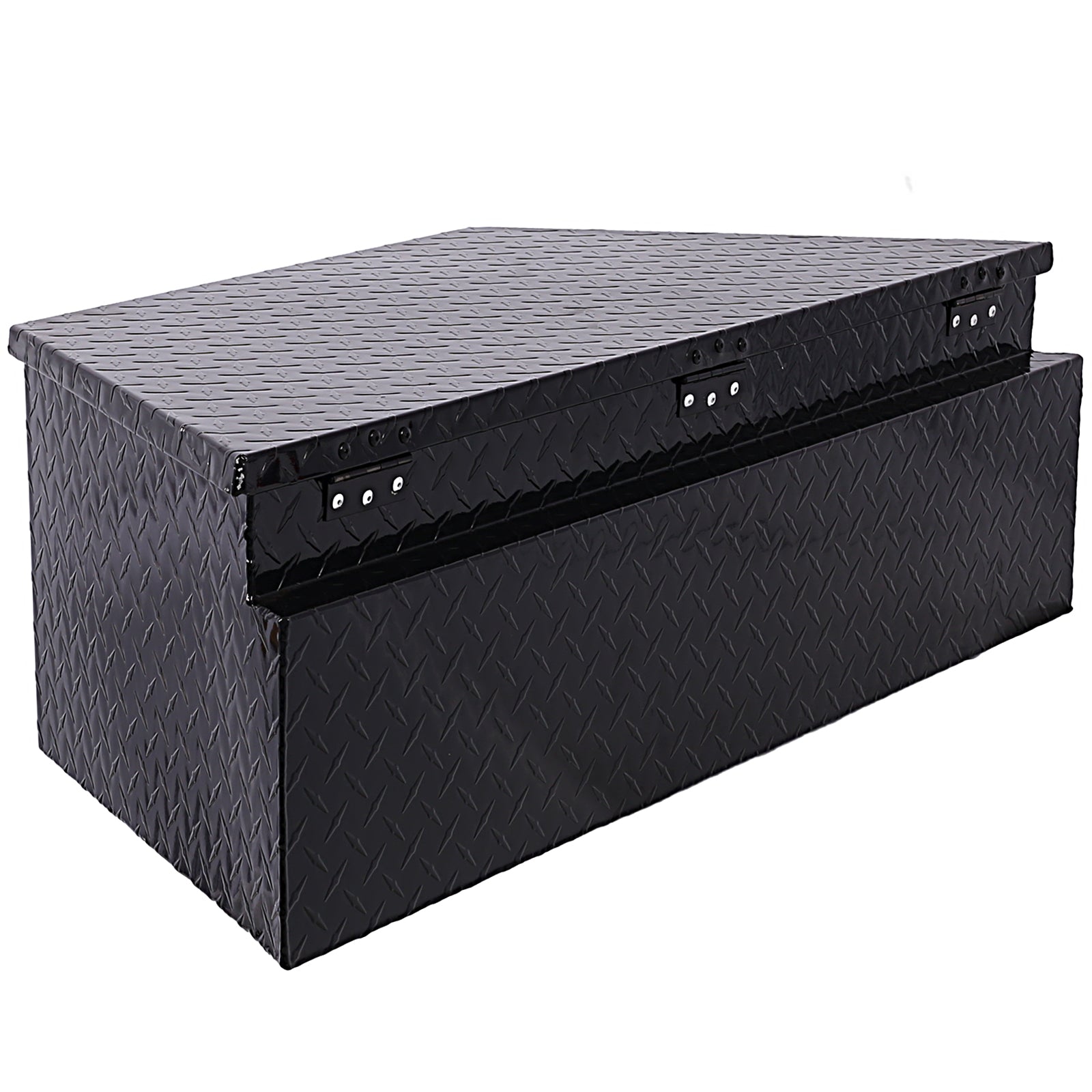 39inch Aluminum tool box,heavy duty truck bed tool box,outdoor trailer pickup storage tool box,RV storage organizer,underbody box w/lock keys,black 39x16.5x11.8inch