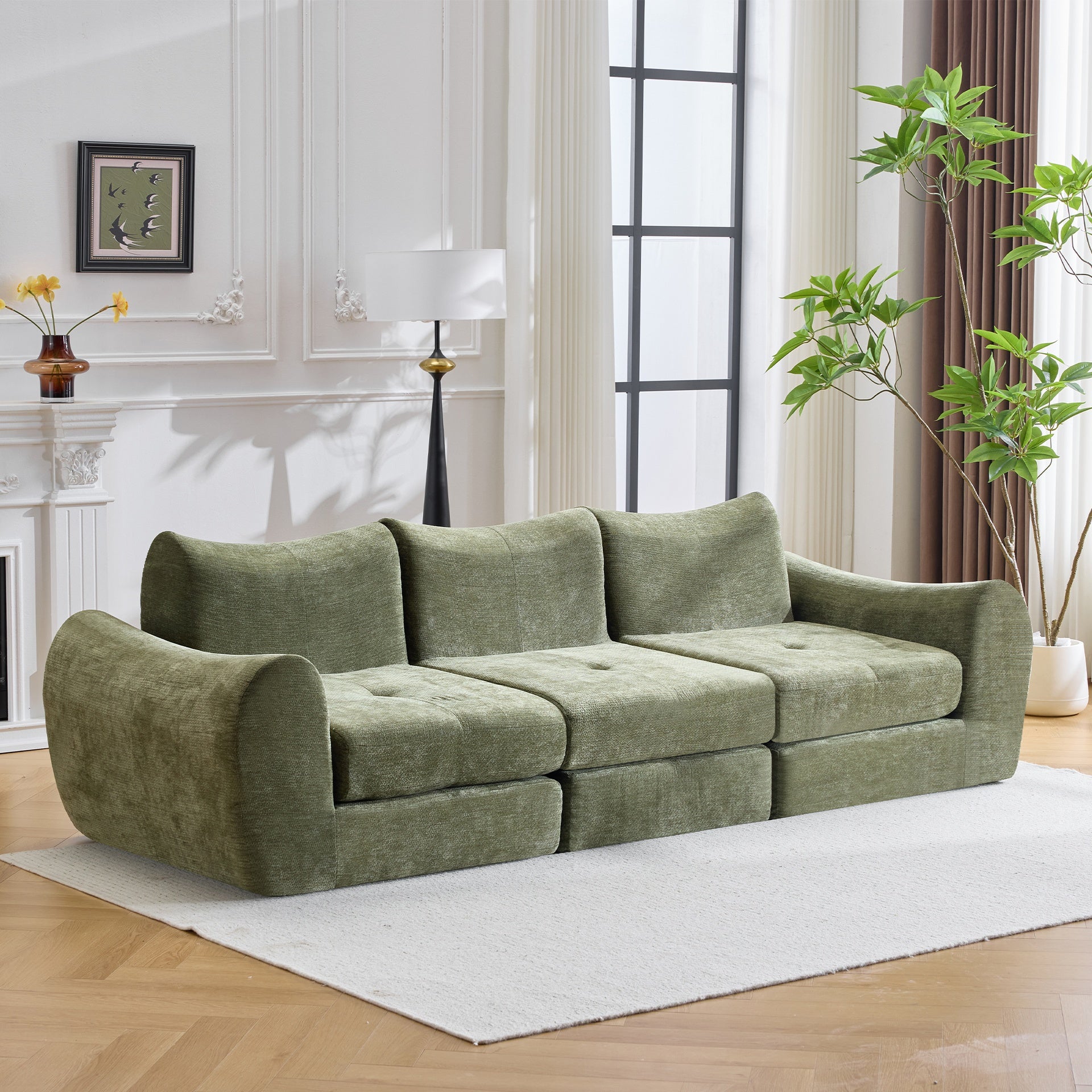 Modular Cloud Sofa, Convertible Folding Sofa Bed, Sectional Cushioned Sofa - Perfect for Living Room, Bedroom & Entertainment Space