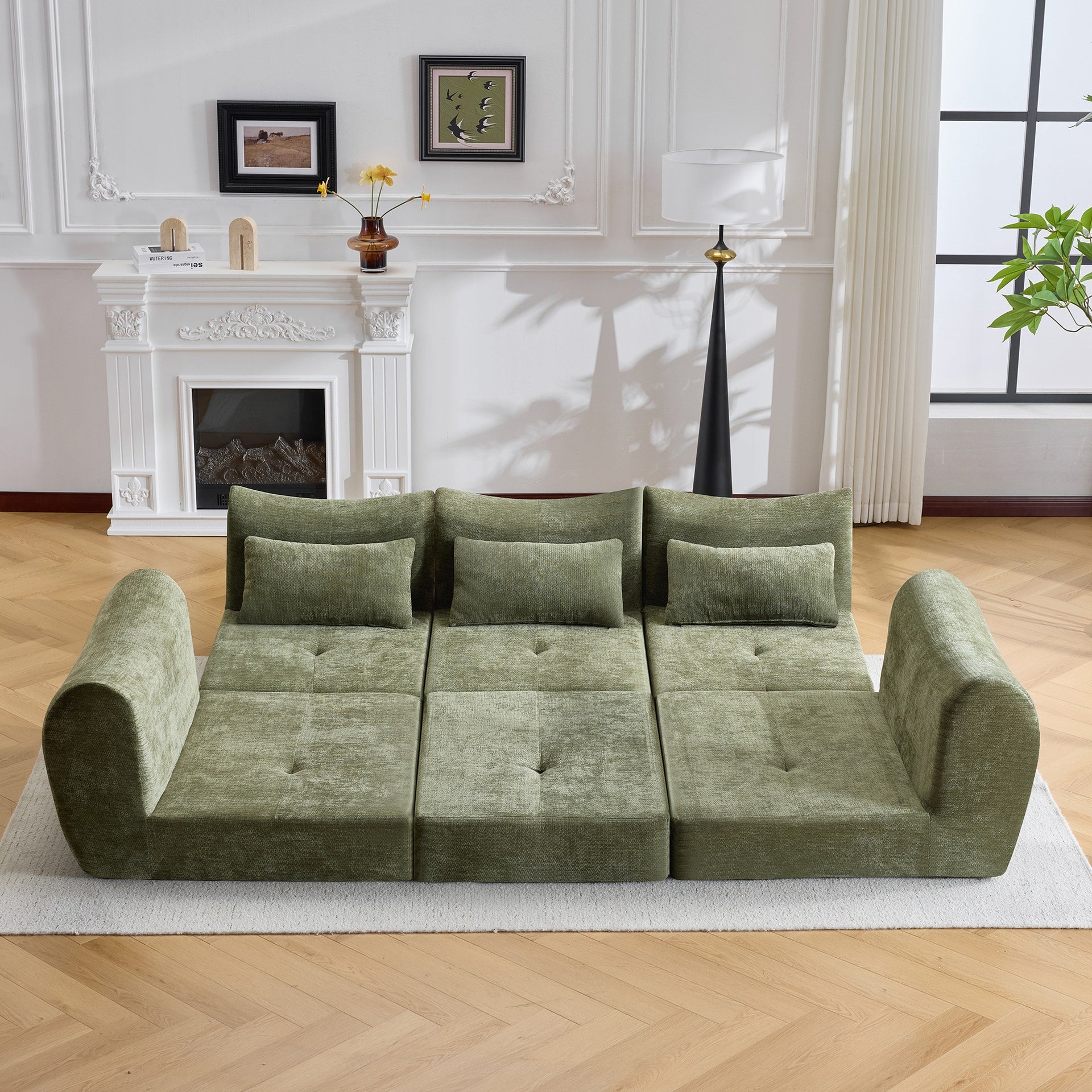 Modular Cloud Sofa, Convertible Folding Sofa Bed, Sectional Cushioned Sofa - Perfect for Living Room, Bedroom & Entertainment Space