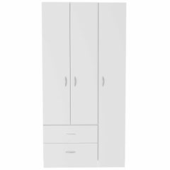 Rowaton 2-Drawer 3-Door  Armoire White