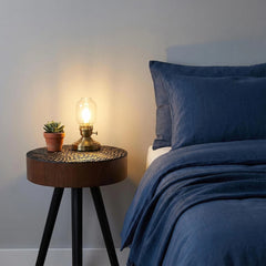 15.7-inch Round Side Table, Ideal Small Drink Table for Compact Spaces, Modern Accent Nightstand with Solid Wood Legs, Suitable for Living Room, Bedroom, Corner, and Office (Brown + Black)