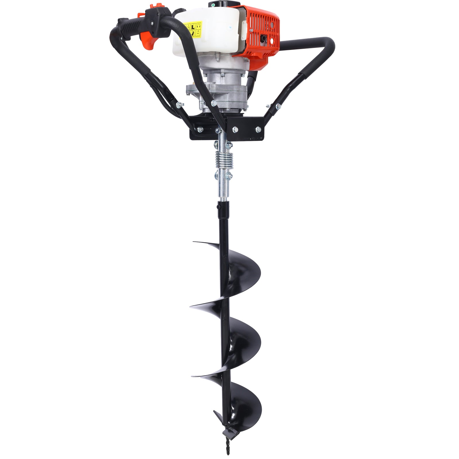 Post Hole Digger, 43cc  Post Hole Digger, Gas Powered Earth Digger with 6&8" and absorber,Earth Auger Drill Bit, 30 inch Long Alloy Steel Auger, for Farmland, Garden and Plant, EPA Certification