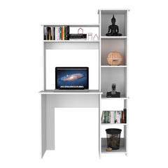 Desk Logan, Five Cubbies, White Finish