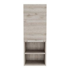 Medicine Cabinet Hazelton, Open and Interior Shelves, Light Gray Finish