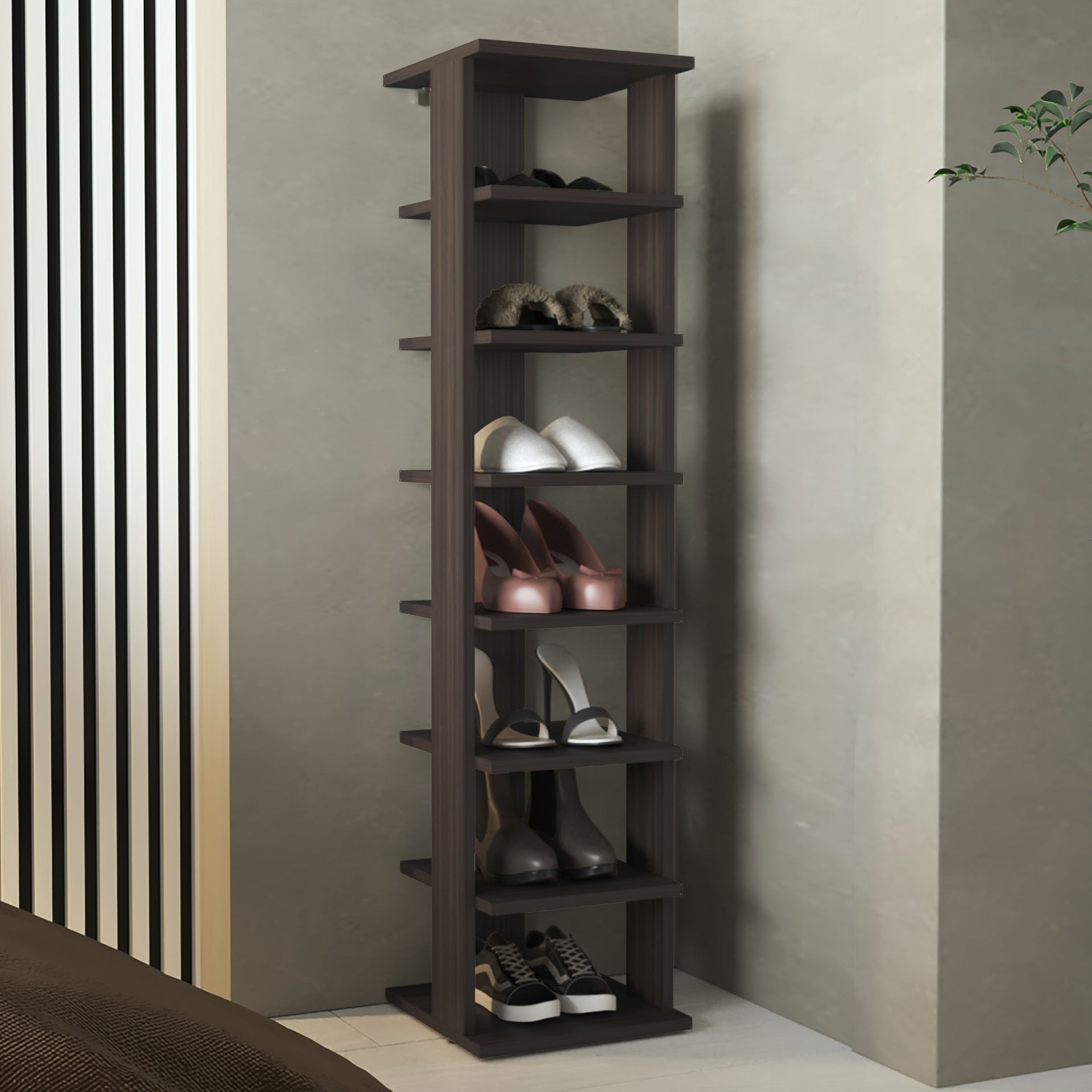 Hatch Shoe Rack– 7-Tier Slim Shoe Organizer, Modern Design