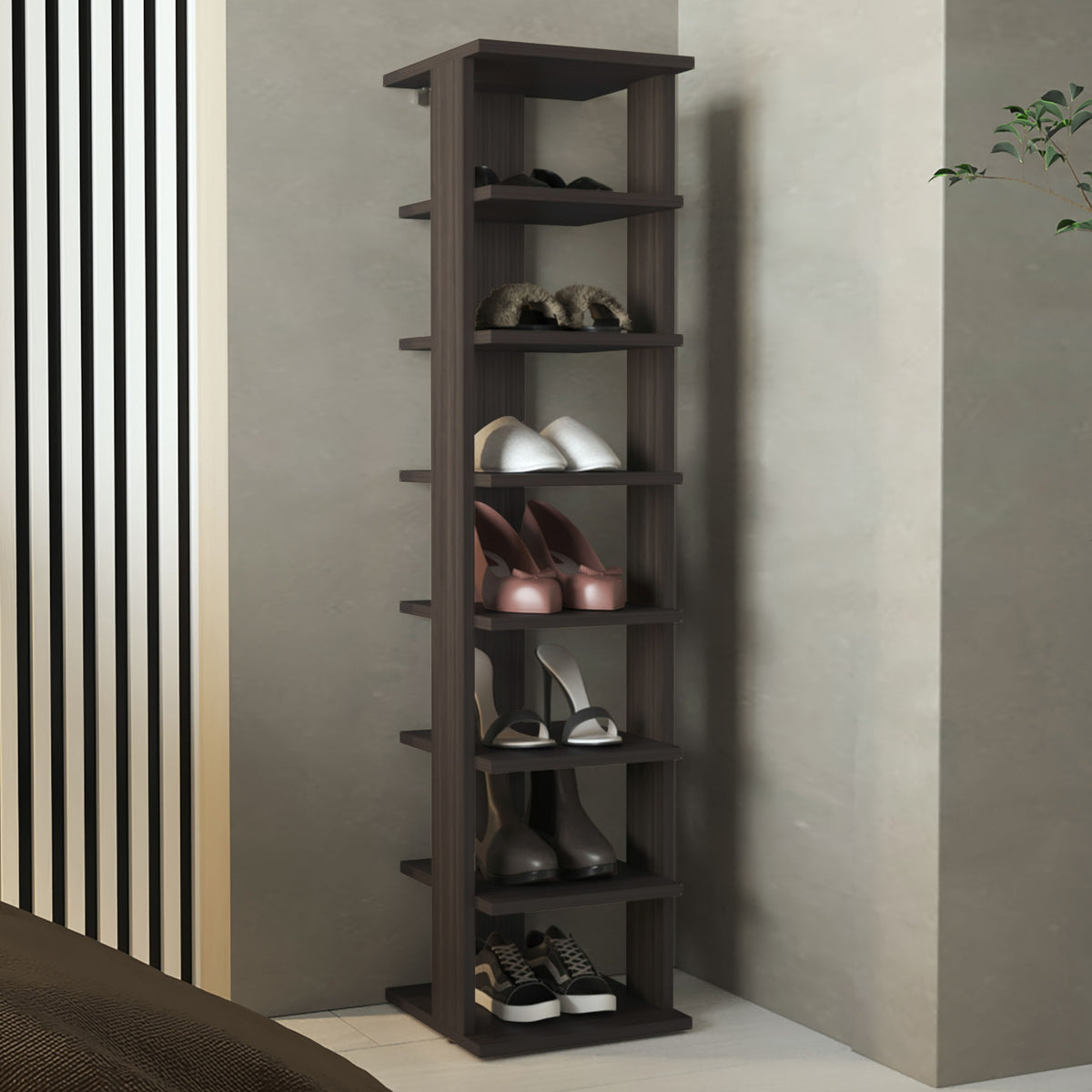 Hatch Shoe Rack– 7-Tier Slim Shoe Organizer, Modern Design