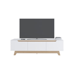 Yukon Tv Stand, Living Room, White / Macadamia