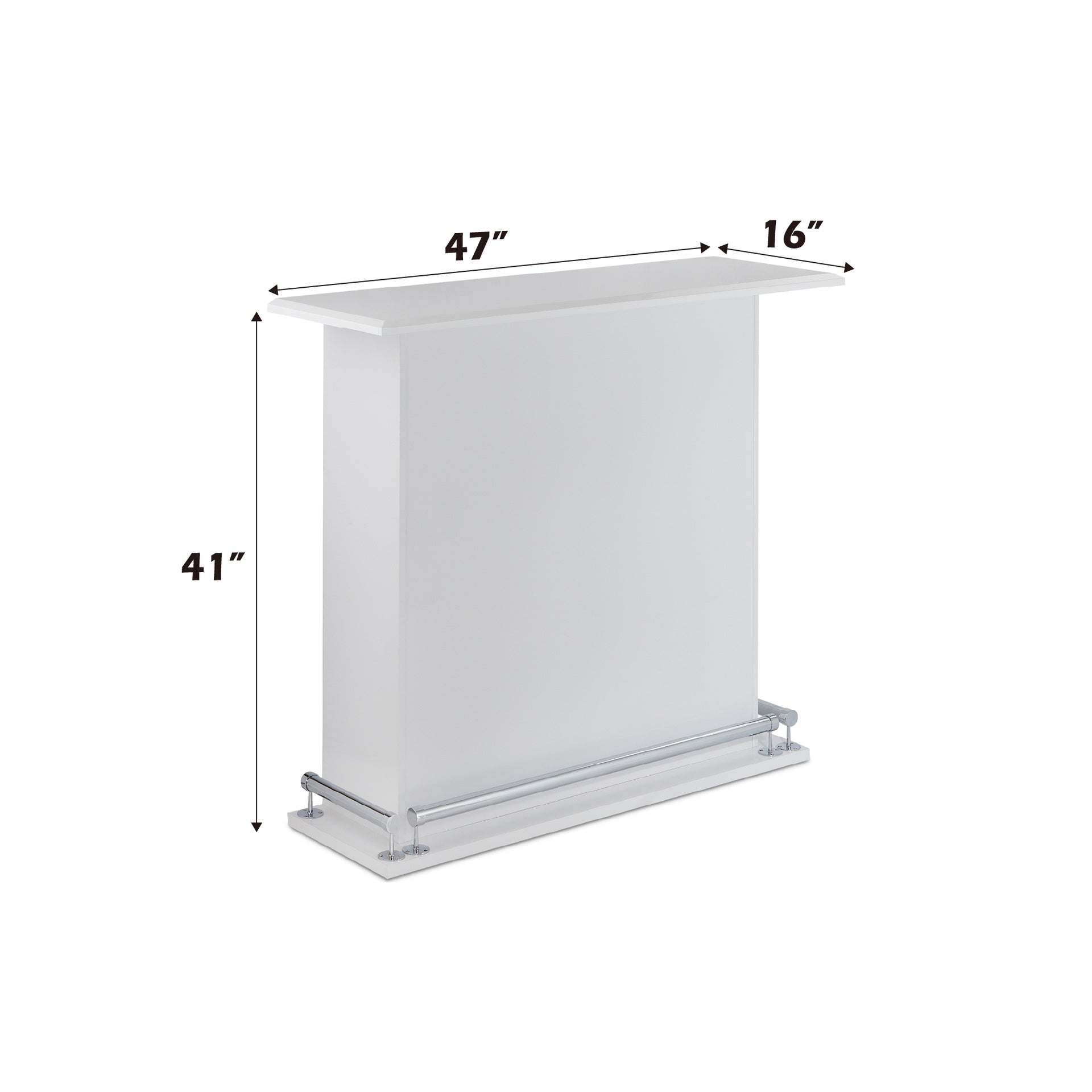 Kite White High Gloss Finish Bar Table