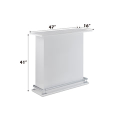 Kite White High Gloss Finish Bar Table