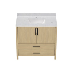 36" Bathroom Vanity Cabinet,Freestangding storage Vanity Cabinet with Countertop & Faucet Hole