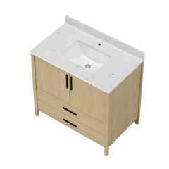 36" Bathroom Vanity Cabinet,Freestangding storage Vanity Cabinet with Countertop & Faucet Hole