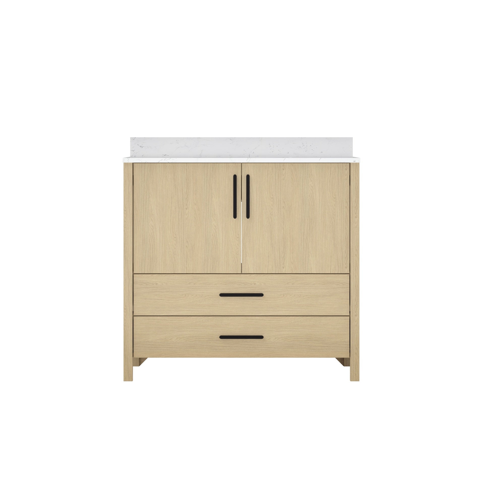 36" Bathroom Vanity Cabinet,Freestangding storage Vanity Cabinet with Countertop & Faucet Hole
