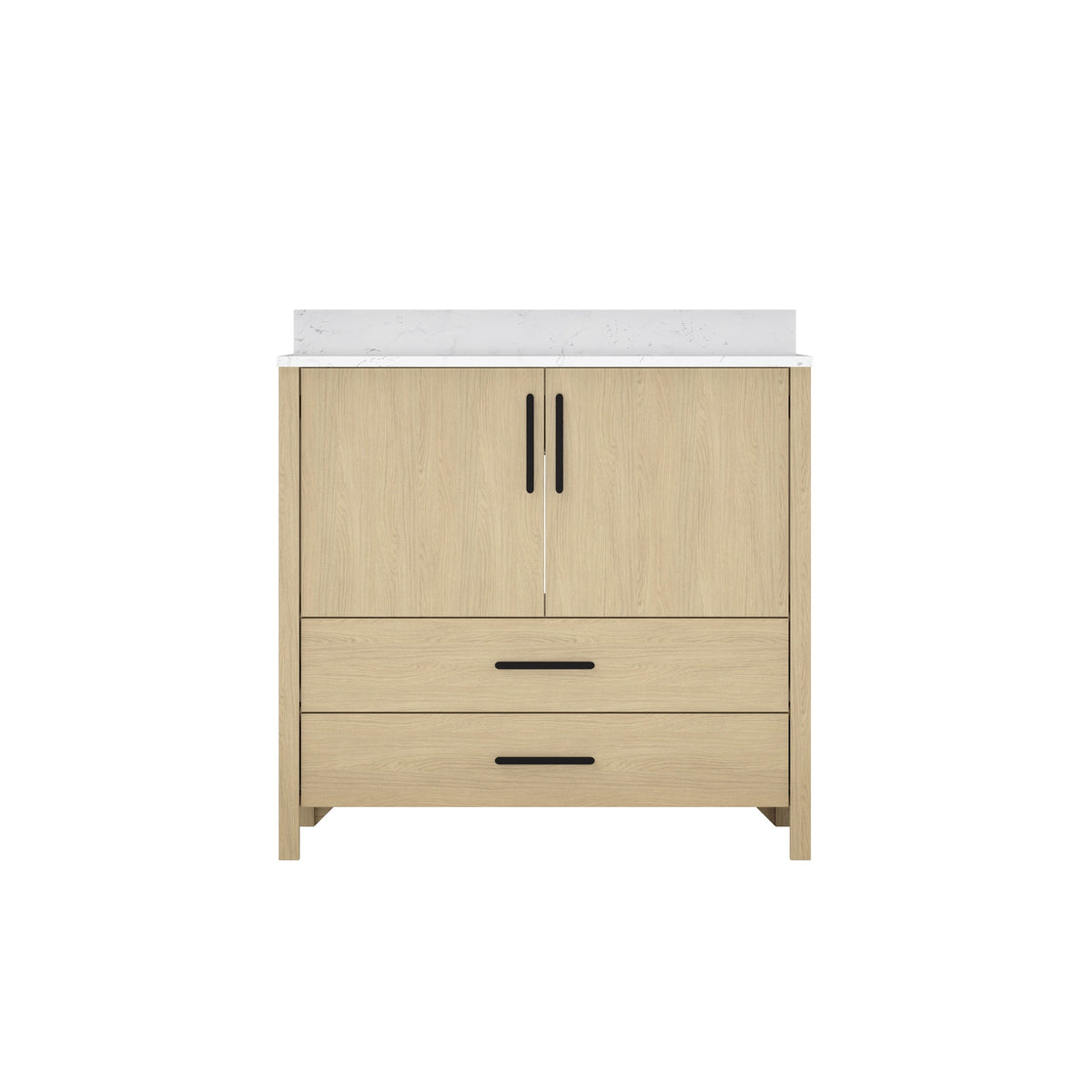 36" Bathroom Vanity Cabinet,Freestangding storage Vanity Cabinet with Countertop & Faucet Hole