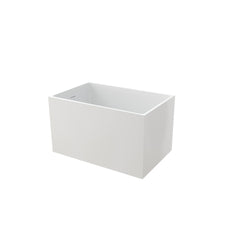 43" Acrylic Free Standing Bath tubs Modern White Soaker Tub