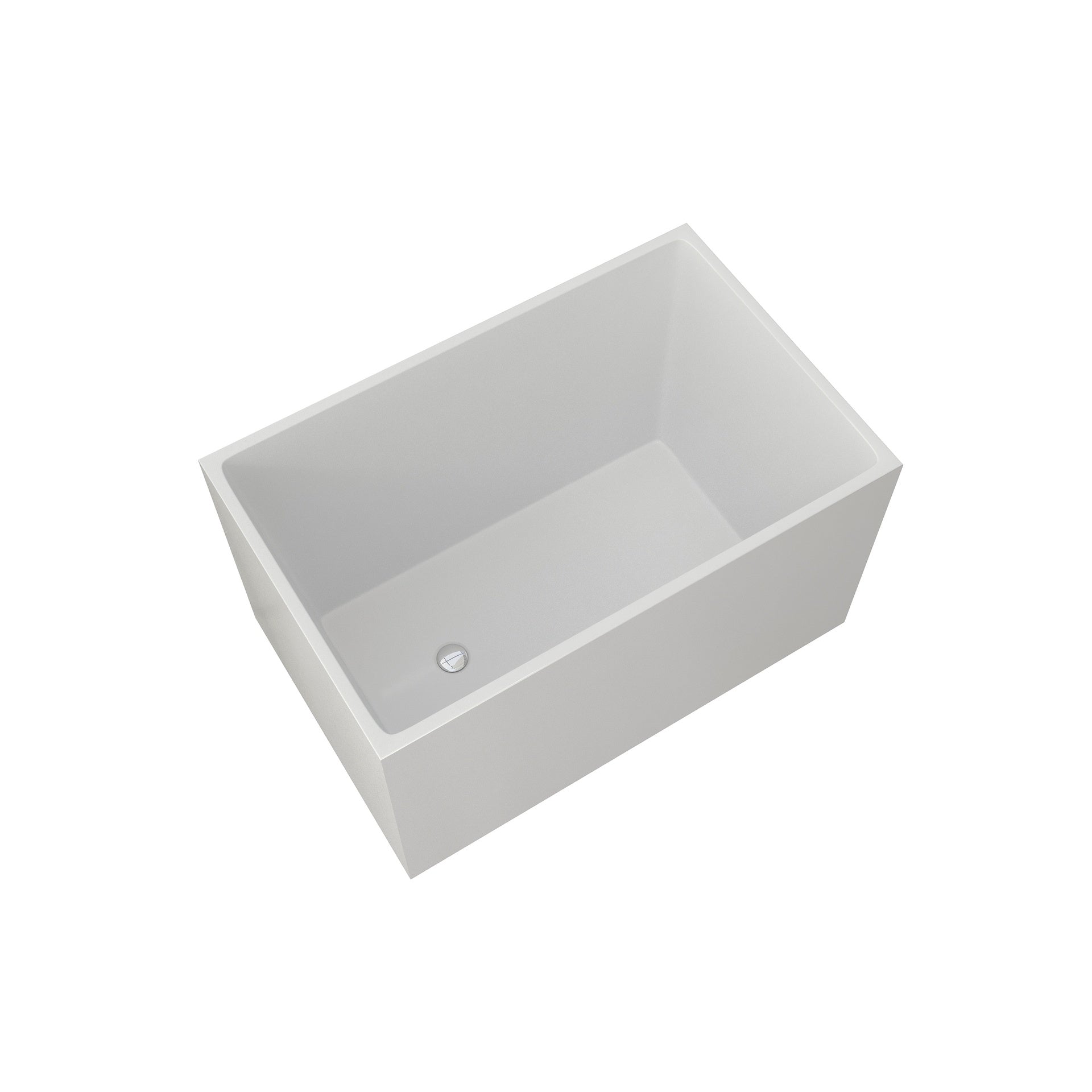 43" Acrylic Free Standing Bath tubs Modern White Soaker Tub