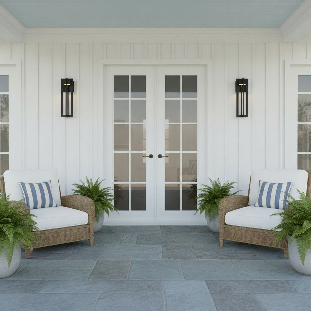 18 inch Black Integrated LED Outdoor Wall Sconce