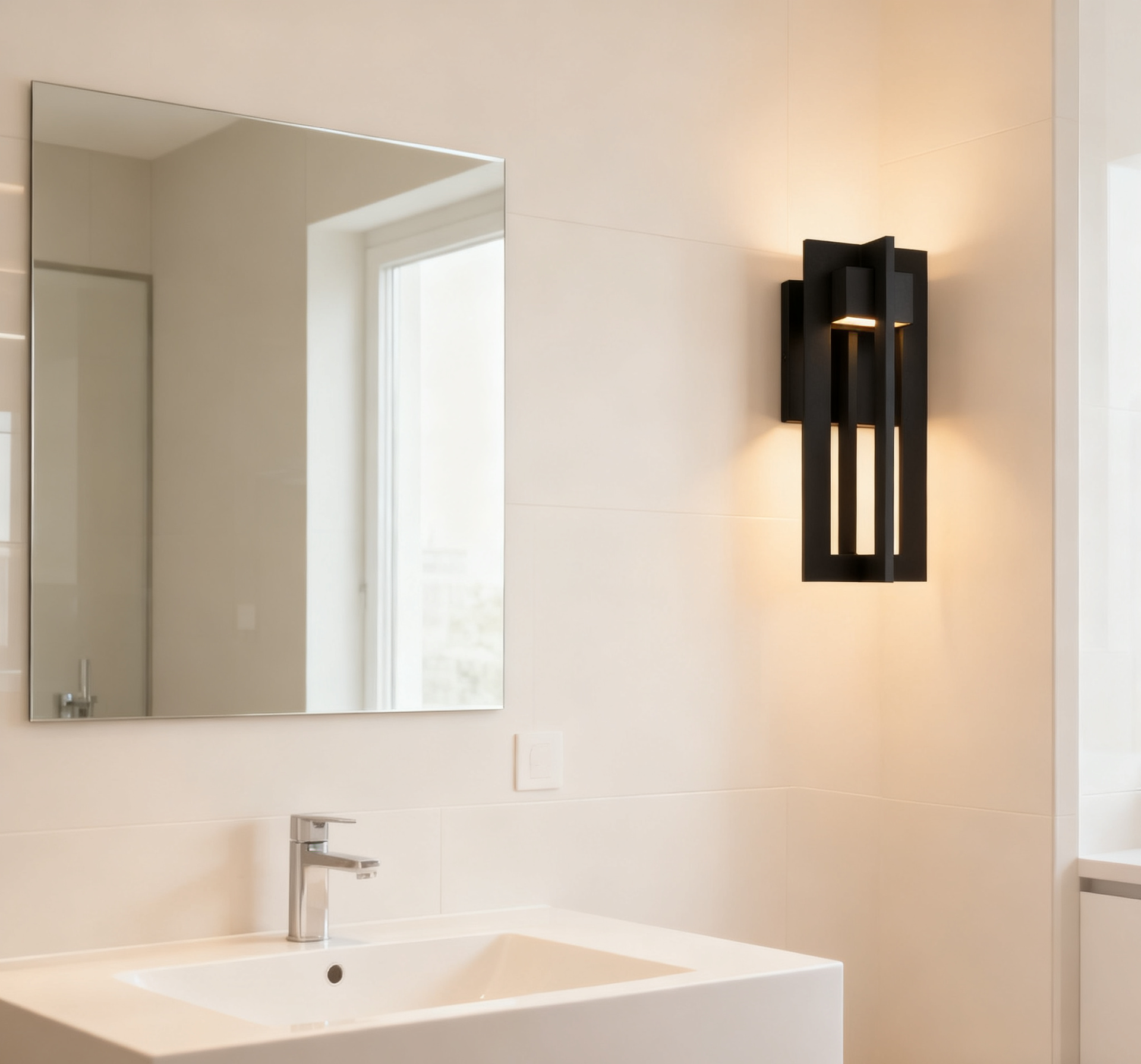 18 inch Black Integrated LED Outdoor Wall Sconce