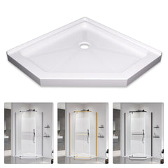 36*36*3.55 INCH Neo-Angle Shower Base  For Bathroom Shower Door --White