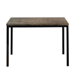 Harry Contemporary Wood and Metal Computer Desk in Black and Rustic Gray