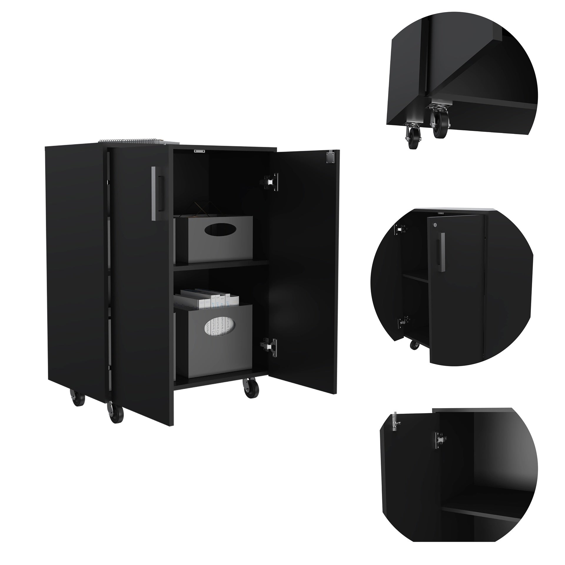 Wenge Rectangle Storage Cabinet Base