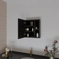 1-Shelf Rectangle Medicine Cabinet  with Mirror Wenge