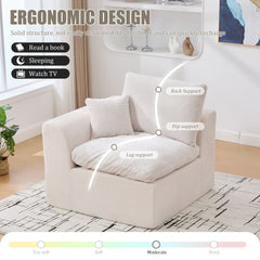 UNITED WE WIN Modular Sectional Sofa Cloud Couch,Comfy Cloud Modern Sofa,2 Seater with Cushion Covers Removable Furniture for Living Room Bedroom Apartments Dorms,No Assembly Required