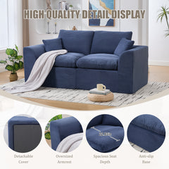 UNITED WE WIN Modular Sectional Sofa Cloud Couch,Comfy Cloud Modern Sofa,2 Seater with Cushion Covers Removable Furniture for Living Room Bedroom Apartments Dorms,No Assembly Required