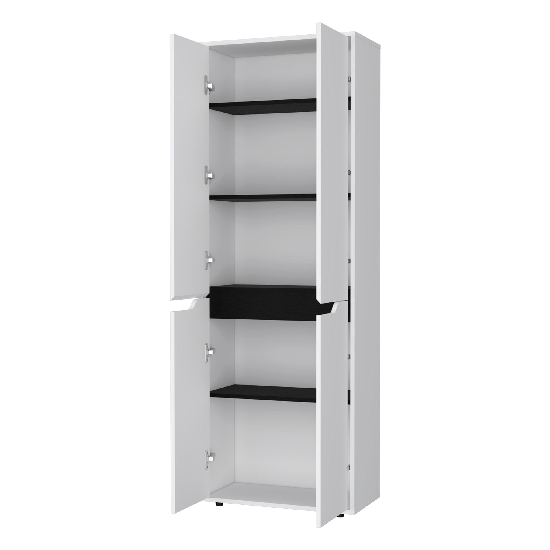 White 5-Shelf Kitchen Pantry