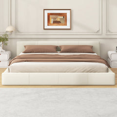 [Stylish Beige Upholstered Bed] - The Ideal Choice for Your Bedroom, King