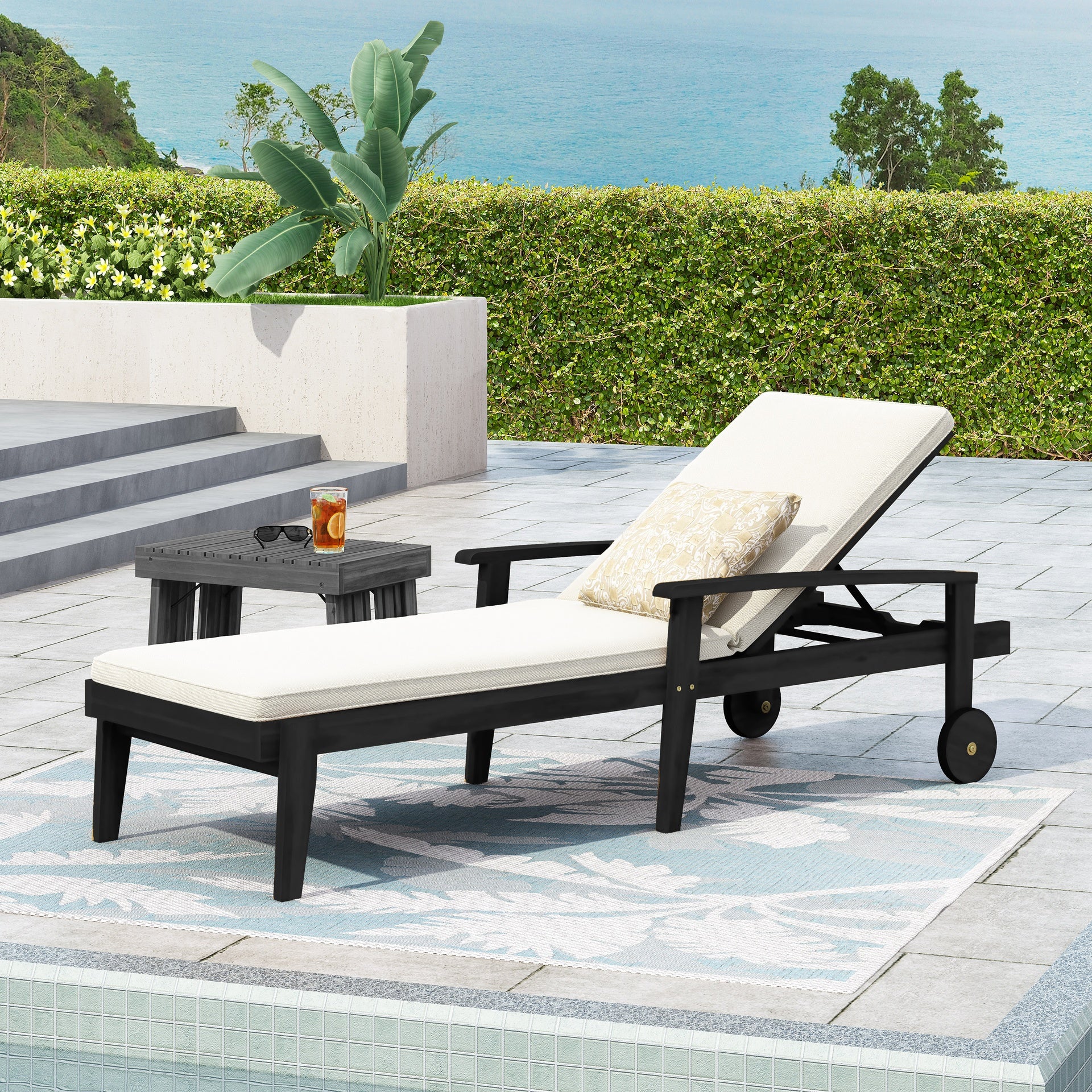 JASON CHAISE LOUNGE, Black