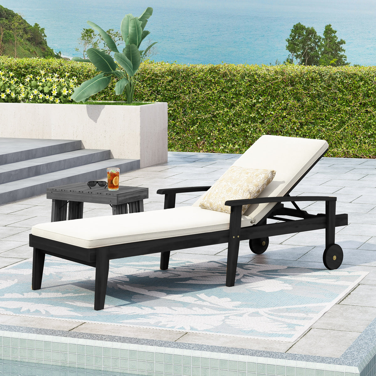 JASON CHAISE LOUNGE, Black