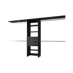Wengue Modular Closet Organizer System with Hanging Rods