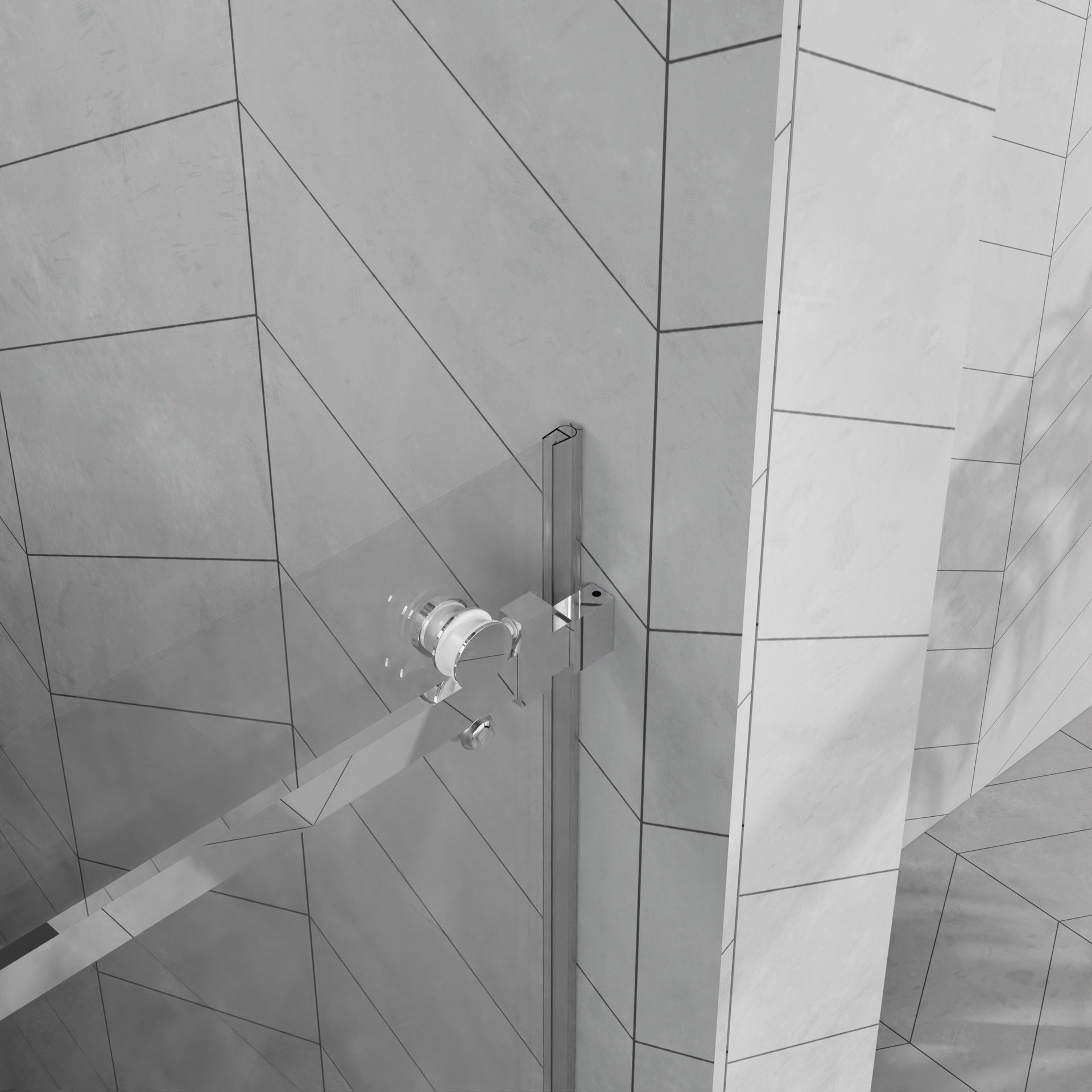 Goodyo 48"x72" Frameless Sliding Shower Door Combo w/ 48"x32" White Acrylic Shower Base, 1/4" (6mm) Tempered Glass Door, Stainless Steel Hardware, Chrome