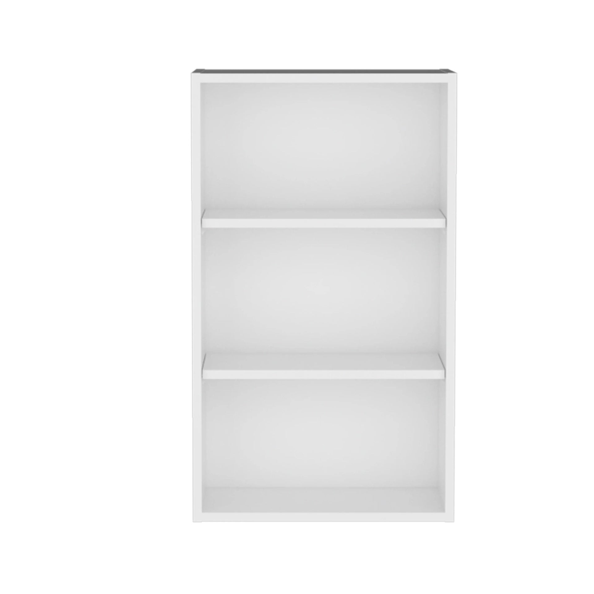 White Wall Cabinet with Open Storage