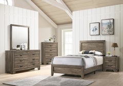 Grey Finish Fabric 1pc Twin Size Panel Bed Beautiful Wooden Bedroom Furniture Contemporary Style