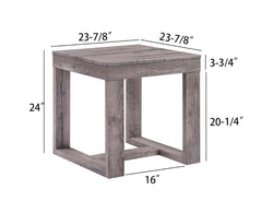 1pc Contemporary End Table Rustic Brown Gray Tan Finish Living Room Wooden Furniture