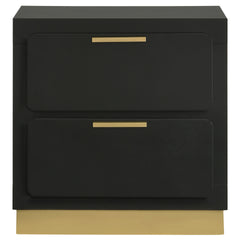 Sophia Black 2-drawer Nightstand