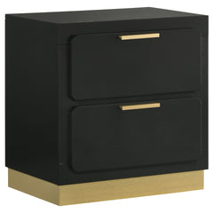 Sophia Black 2-drawer Nightstand