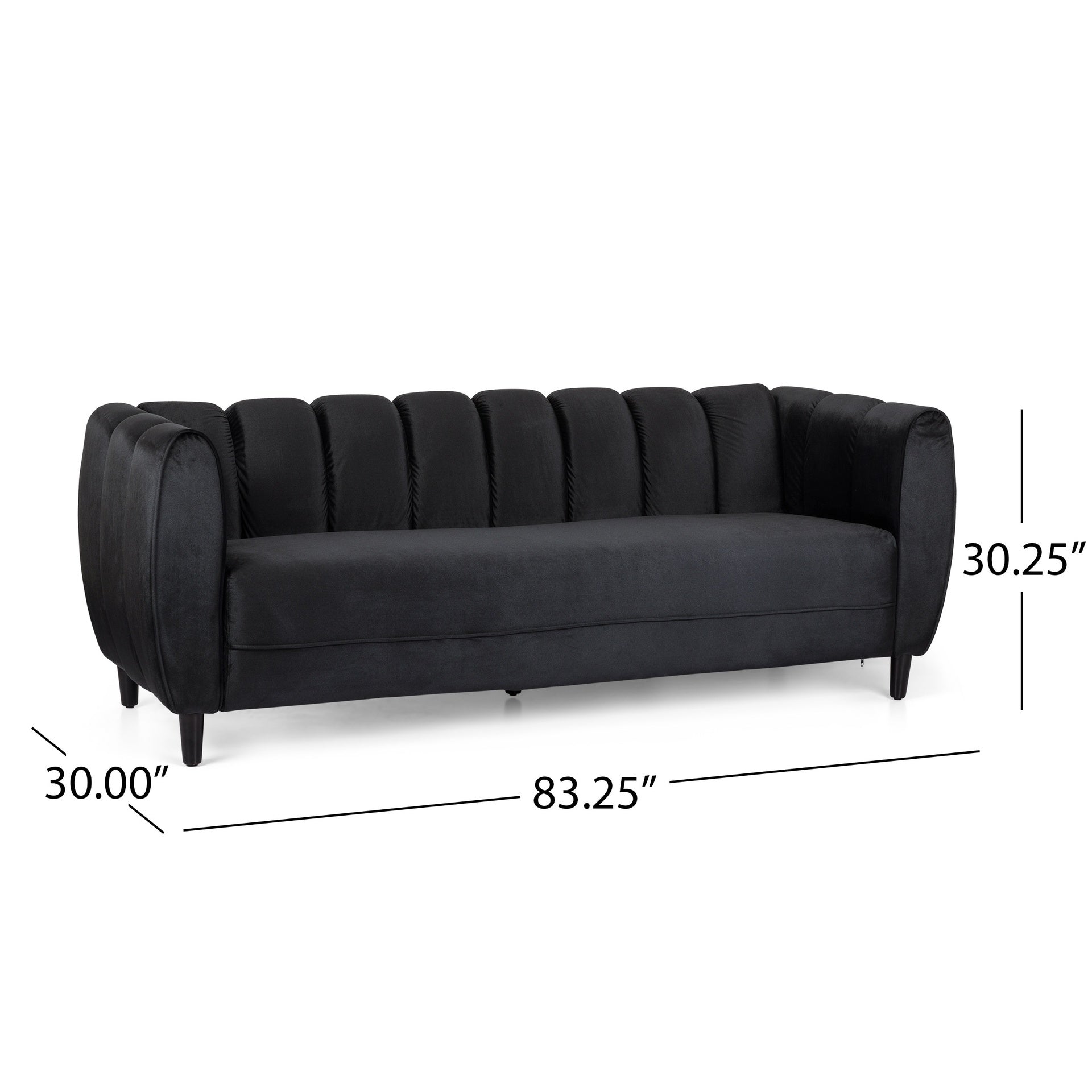 Miranda Velvet 3-Seater Sofa