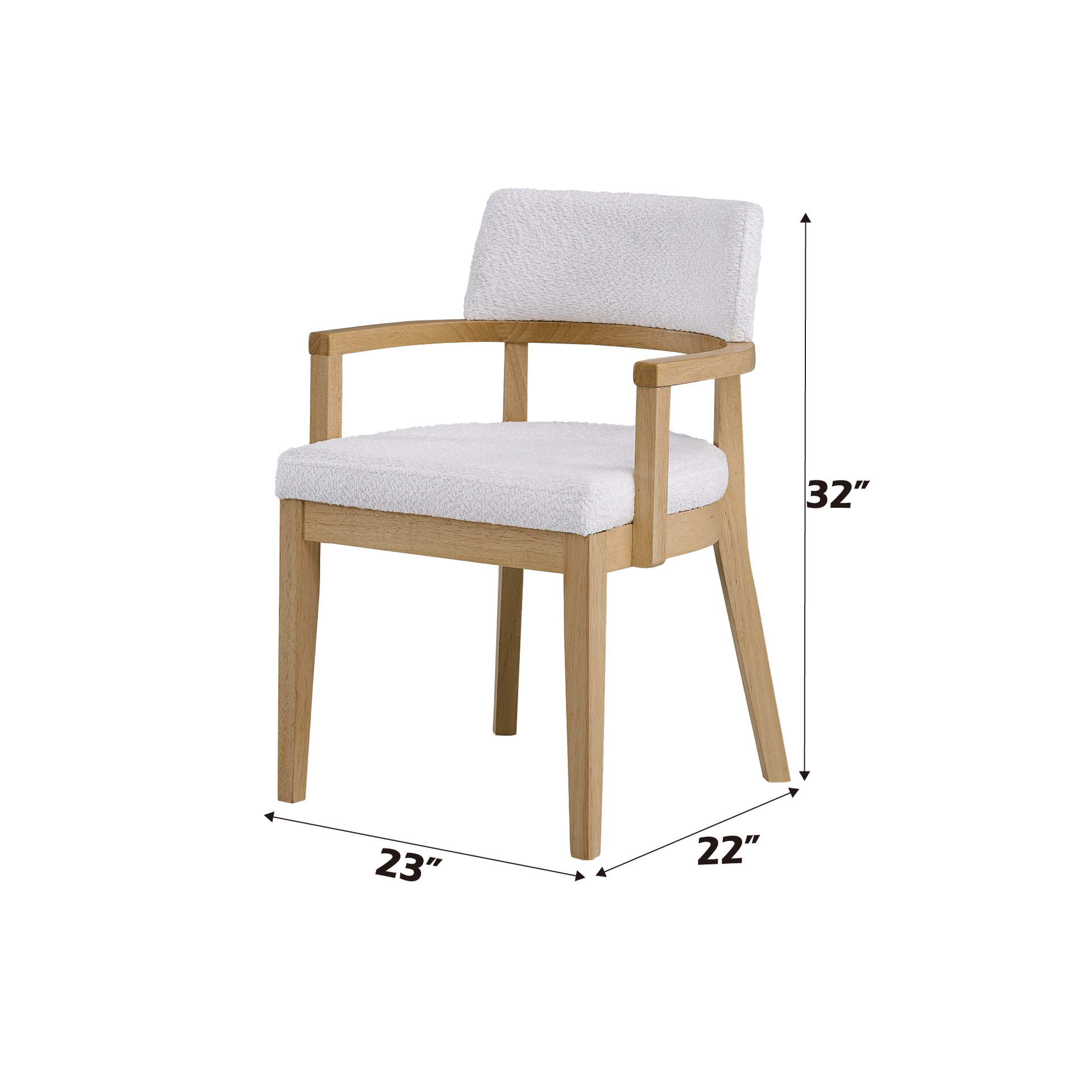 Kasem Gorge Gabric & Oak Finish Side Chair (Set of 2)