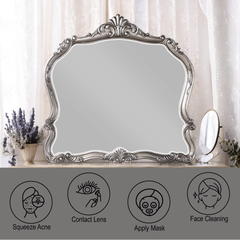 Ariadne Antique Platinum Finish Mirror