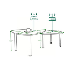 360 degree Rotatable modern Coffee Table for Living Room, solid wood legs with simply assemble Cocktail Table, Rotating Modern Apartment Wood Furniture Gray OAK veneer wear-resistant PU painted top