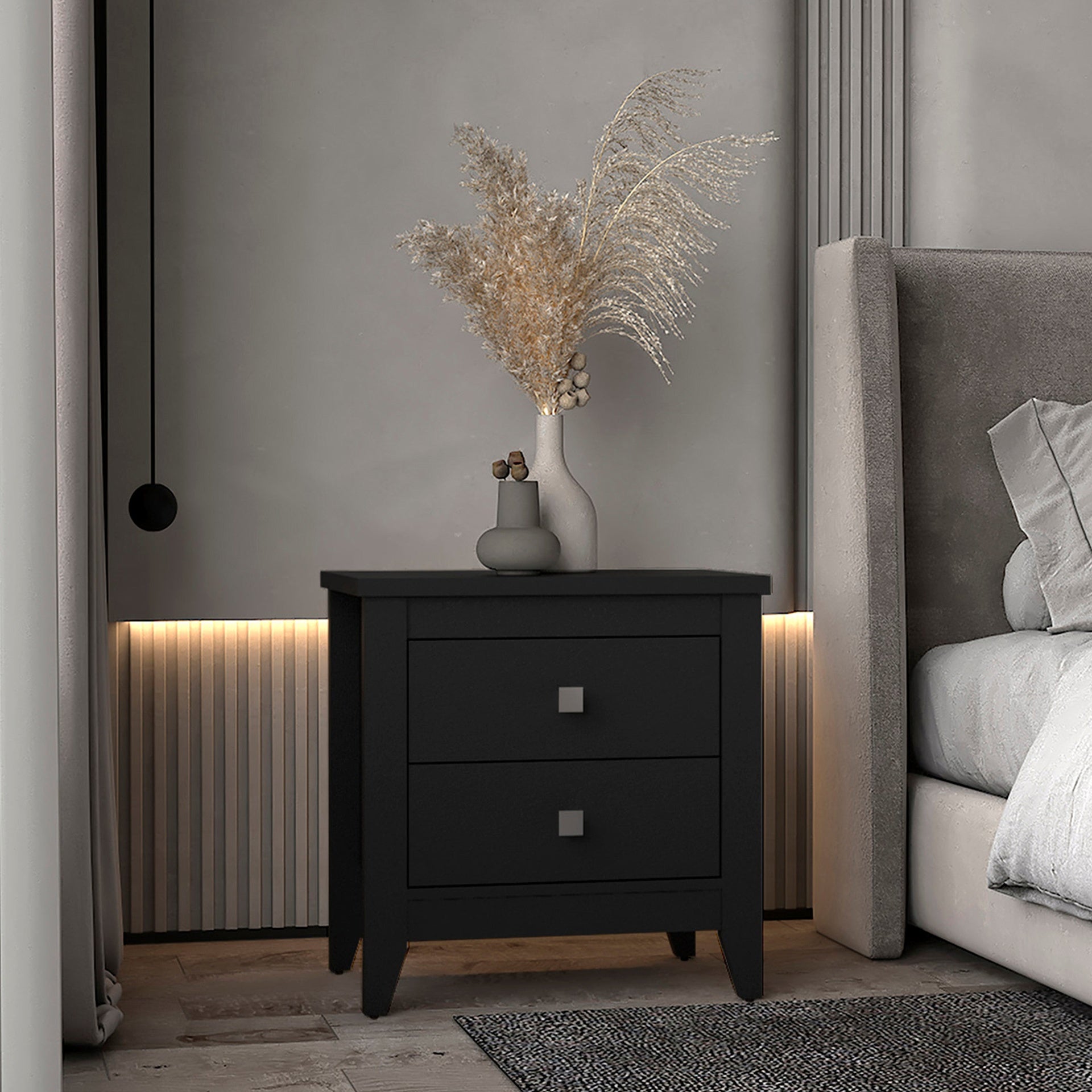 2-Drawer Nightstand Wenge
