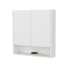 Gaviota Wall-Mounted Medicine Cabinet, Two Doors, Three Interior Shelves, Modern Bathroom Storage Unit, White