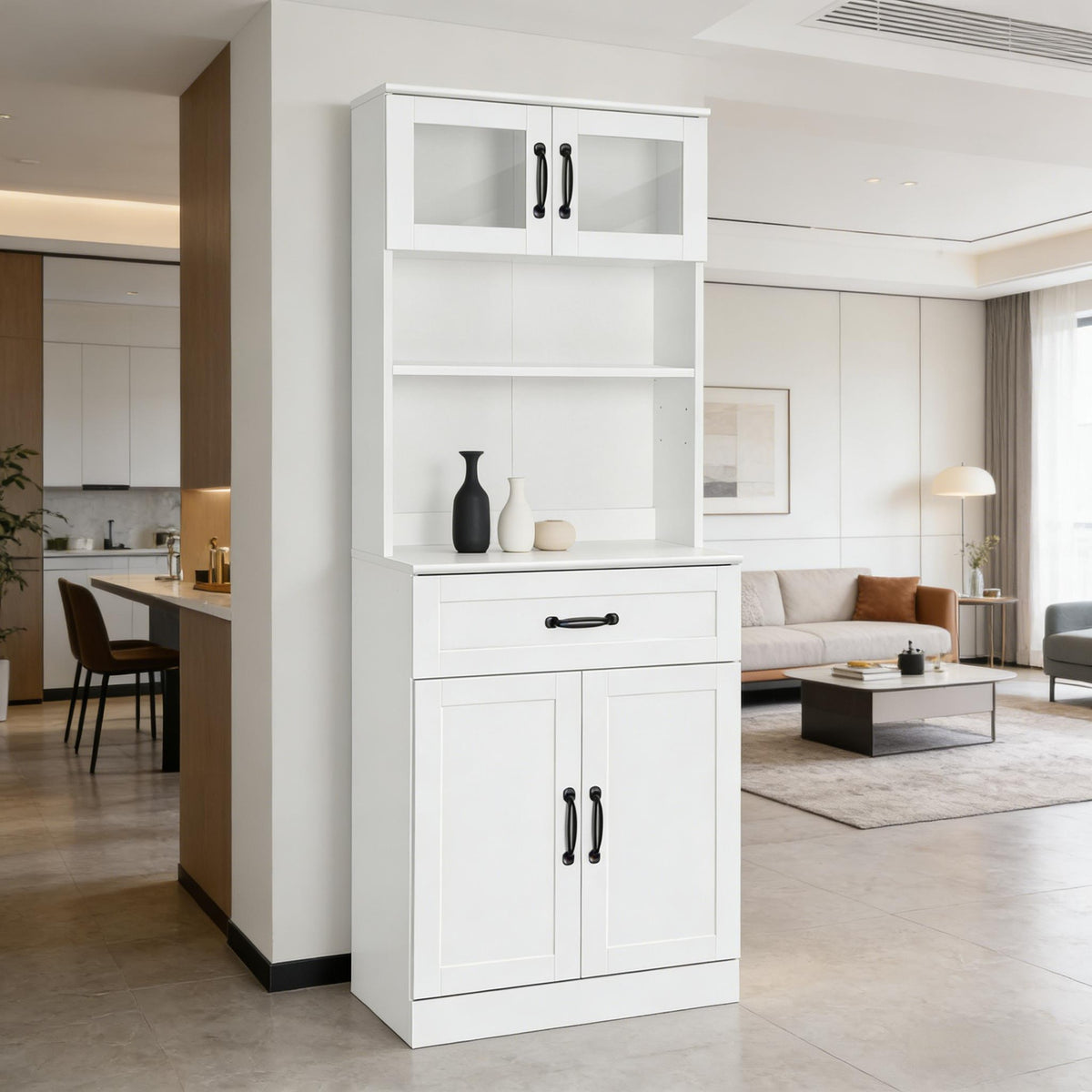Coffee Cabinet,Tall Storage Pantry,Buffet Cabinet
