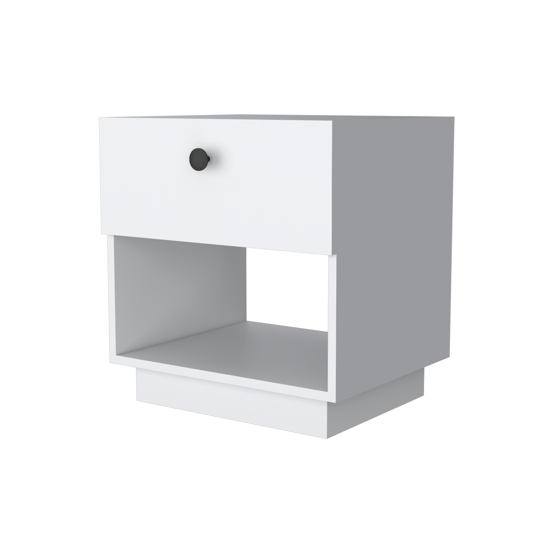 Myrtle 2 Drawers Nightstand, Bedside Table with Metal Handles