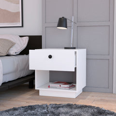 Myrtle 2 Drawers Nightstand, Bedside Table with Metal Handles