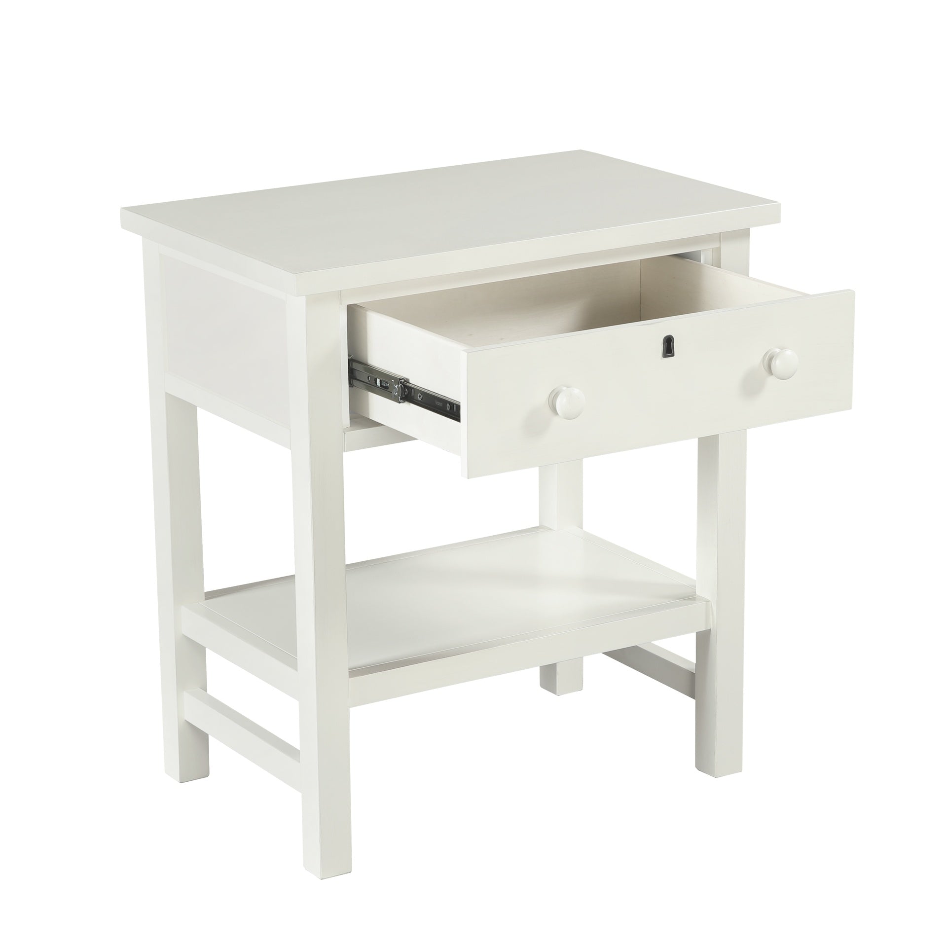 Finley 1-drawer Storage Nightstand - Antique White