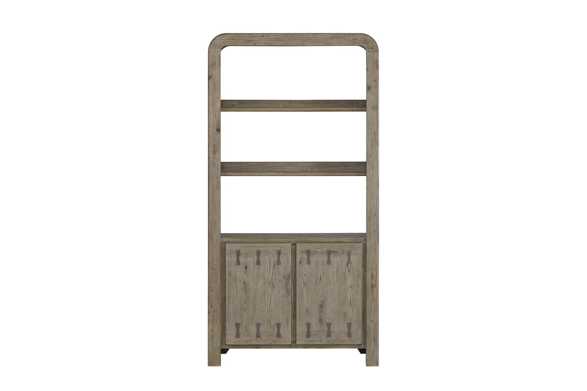English Knotty Oak Bowtie Bookcase