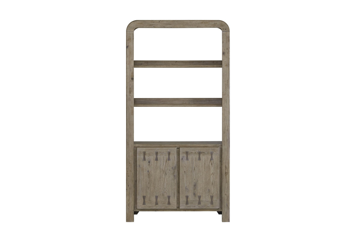 English Knotty Oak Bowtie Bookcase